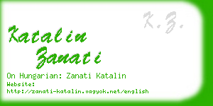 katalin zanati business card